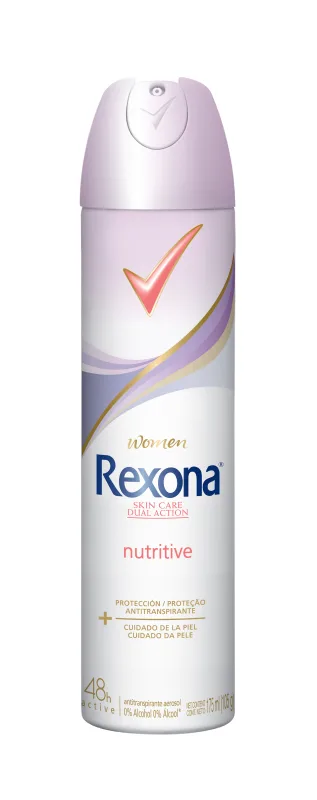Desodorante Antitranspirante Aerosol Rexona Women Nutritive 175 Ml - REXONA - Higiene E Beleza