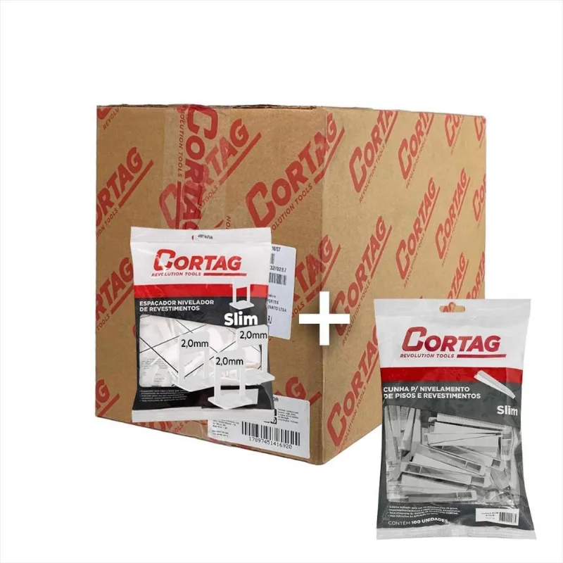 Espaçador Slim 500 Peças + 100 Cunhas Slim Cortag
