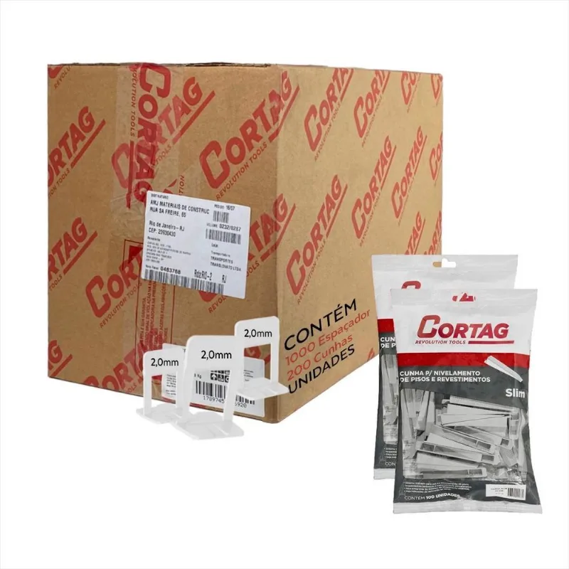 Nivelador Espaçador Revestimento Slim 1000 + 200 Cunhas