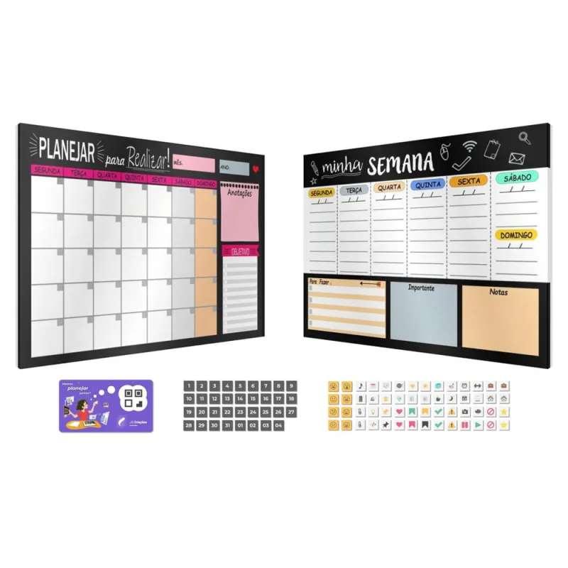Quadros Produtiv. Calendário 60x40cm - Tecnologia Embarcada - Não Disponível - Decoração
