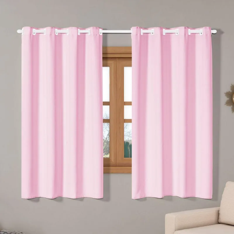 Cortina Isa Varão Tecido Oxford 2,00m X 1,40m P/ Janela - Rosa