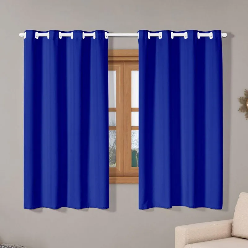 Cortina Isa Varão Tecido Oxford 2,80M X 1,60M P/ Janela - Azul Royal