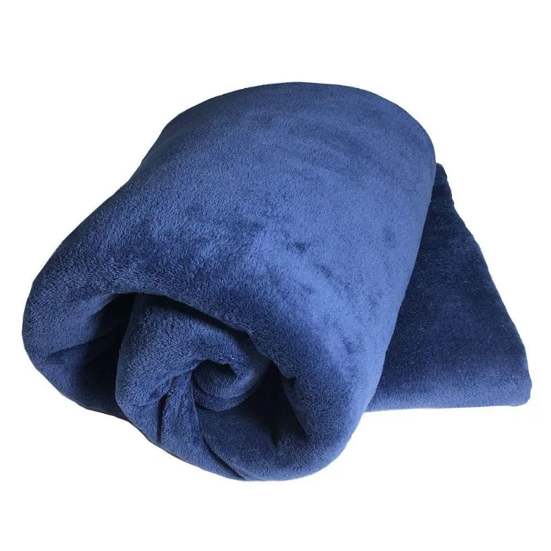 Cobertor Blush Casal Mantinha Felpuda 1 Peça - Azul Marinho - Casa Scarpa - Cama, Mesa E Banho