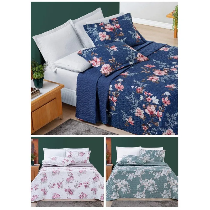 Roupa De Cama Queen Box Nyla Estampada 200 Fios