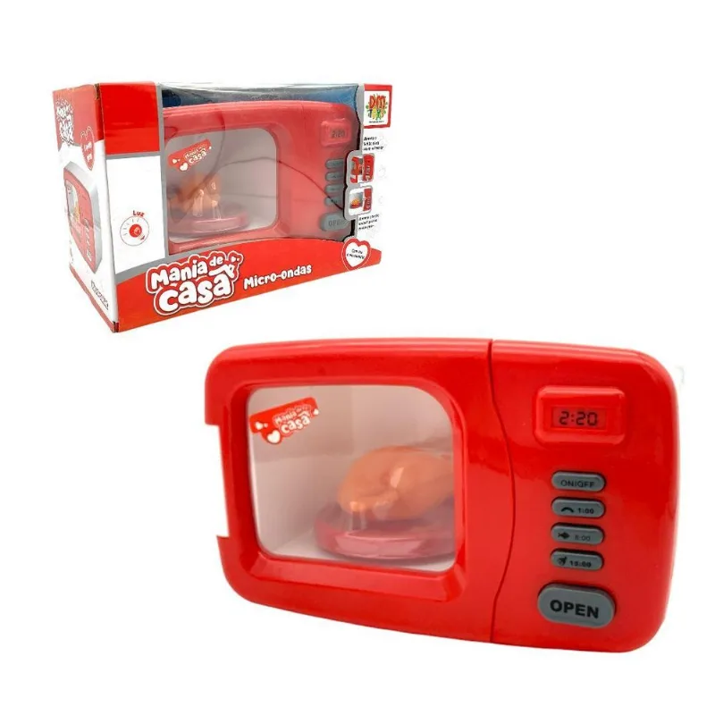 Micro-ondas Com Luz Brinquedo Funciona A Pilha Infantil