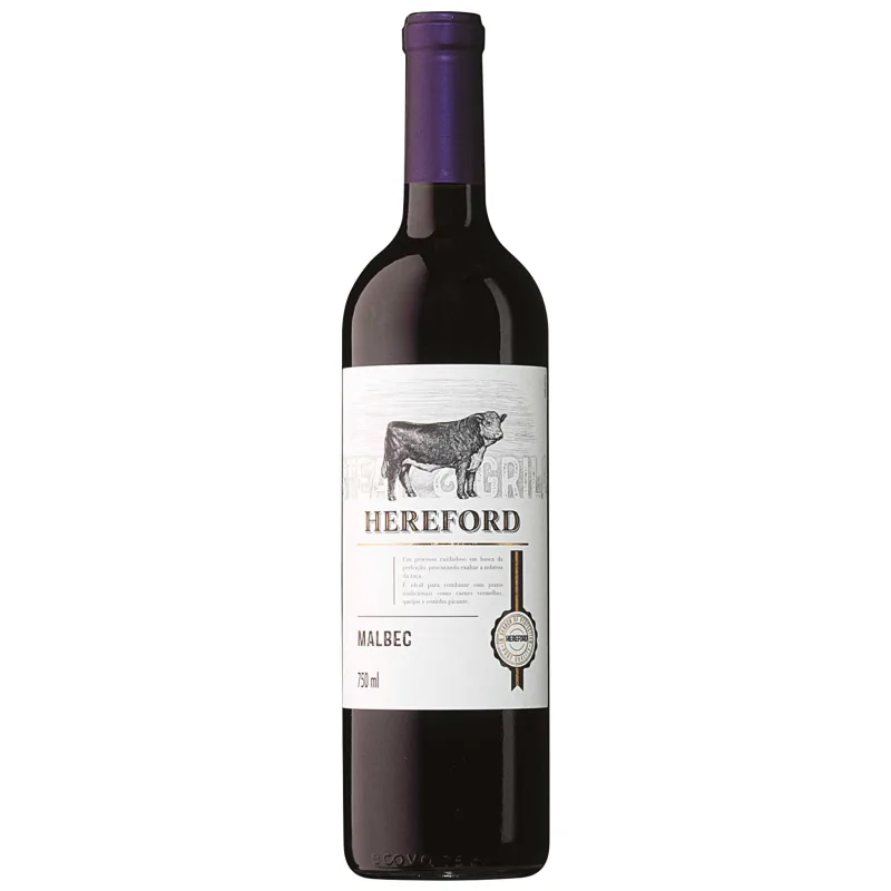 Hereford Malbec Argentino Vinho Tinto 750ml - Hereford - Bebidas