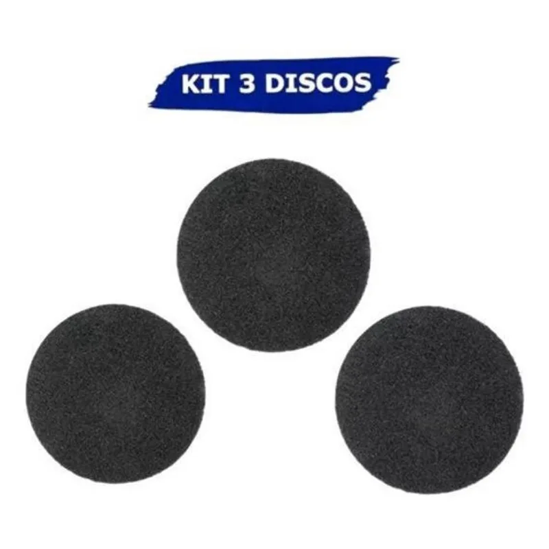 3 Disco Preto Para Enceradeira Remover 350Mm 3M Scotch-Brite