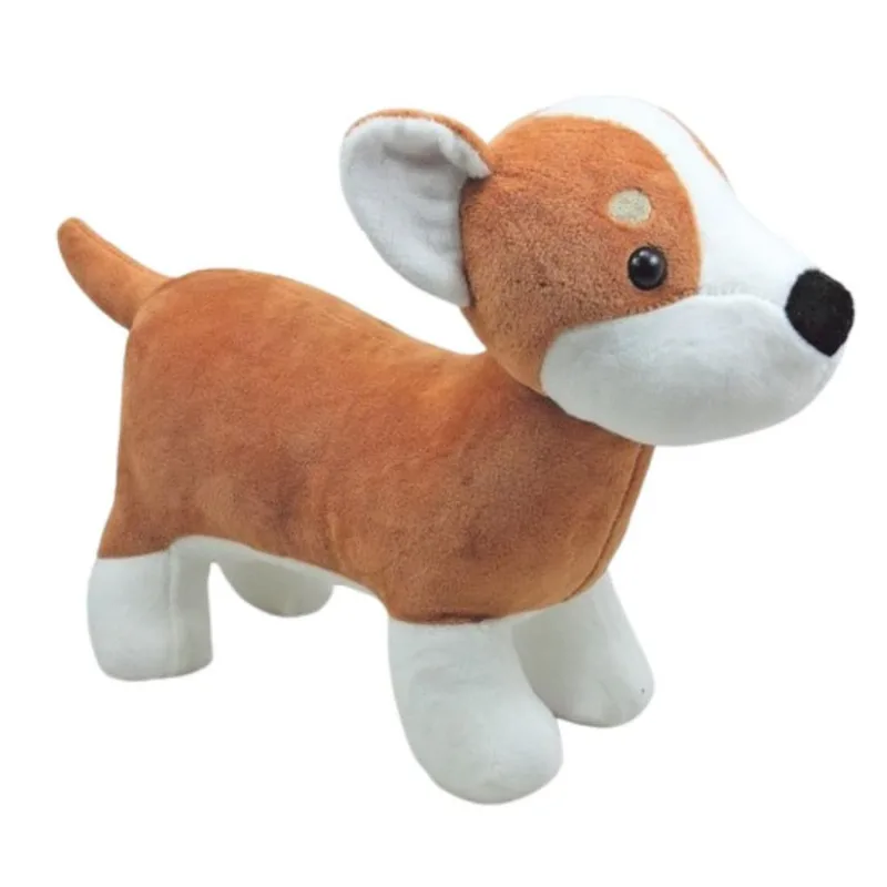 Cachorro Pelúcia Salsicha Dachshund Bicolor 36 Cm Comp.