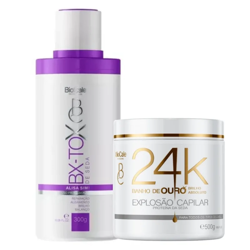 Biocale - Kit Bx-tox de Seda 300ml + Máscara 24K 500g