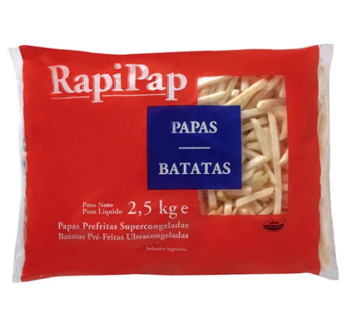 Batata Palito Congelada Embalagem 2.5kg Rapipap - RAPIPAP - Mercearia