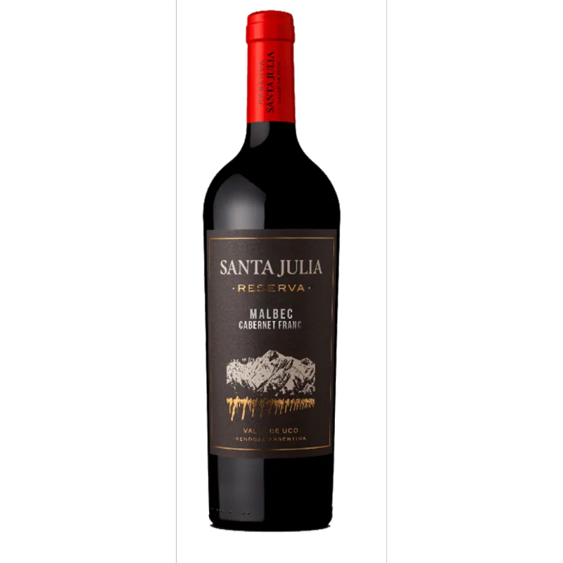 Vinho Argentino Santa Julia Reserva Tinto Malbec Caber Franc 750ml