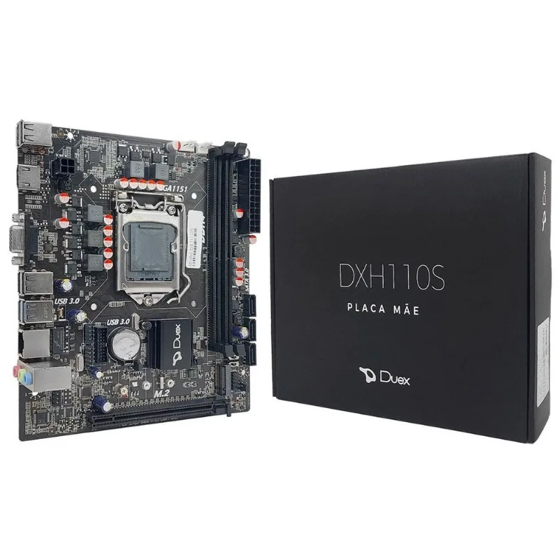 Placa Mãe Duex Dx H110s, Intel 6/7 Geração, Ddr4, Socket