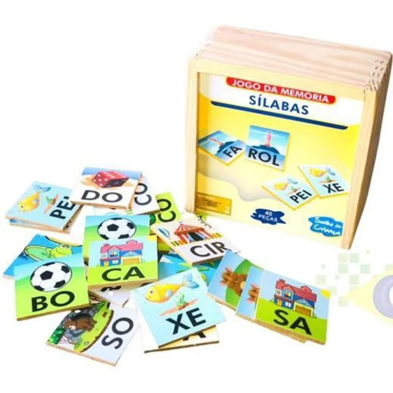 Jogo Da Memoria Com Silabas Iniciais E Figuras Educativos