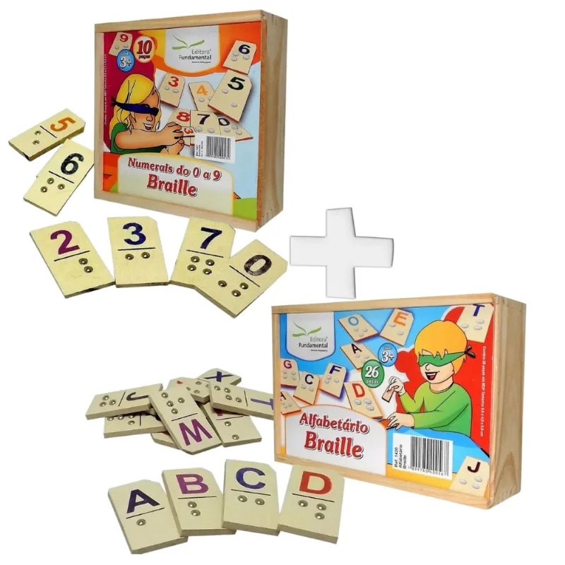 Alfabeto E Numerais Em Braille Educativos Conjunto Inclusão