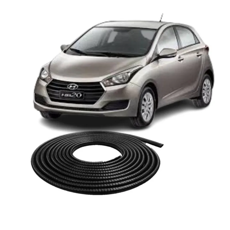 Borracha Protetora Borda Porta Preta Hb20 Sedan 10m 7x14 [f103]