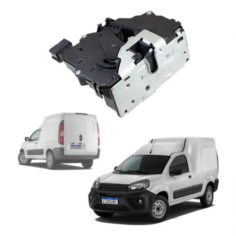 Fechadura Elétrica Interna Preta Para Porta Traseira Modelo F103 Compatível Com Fiat Fiorino G2 Após