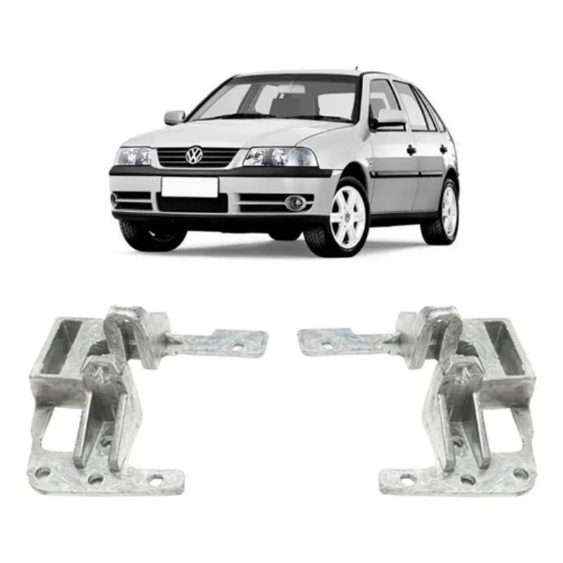 Kit 2 Suportes Maçaneta Interna Porta Gol 2002 A 2005 Ferro - Un / 2 [f103]