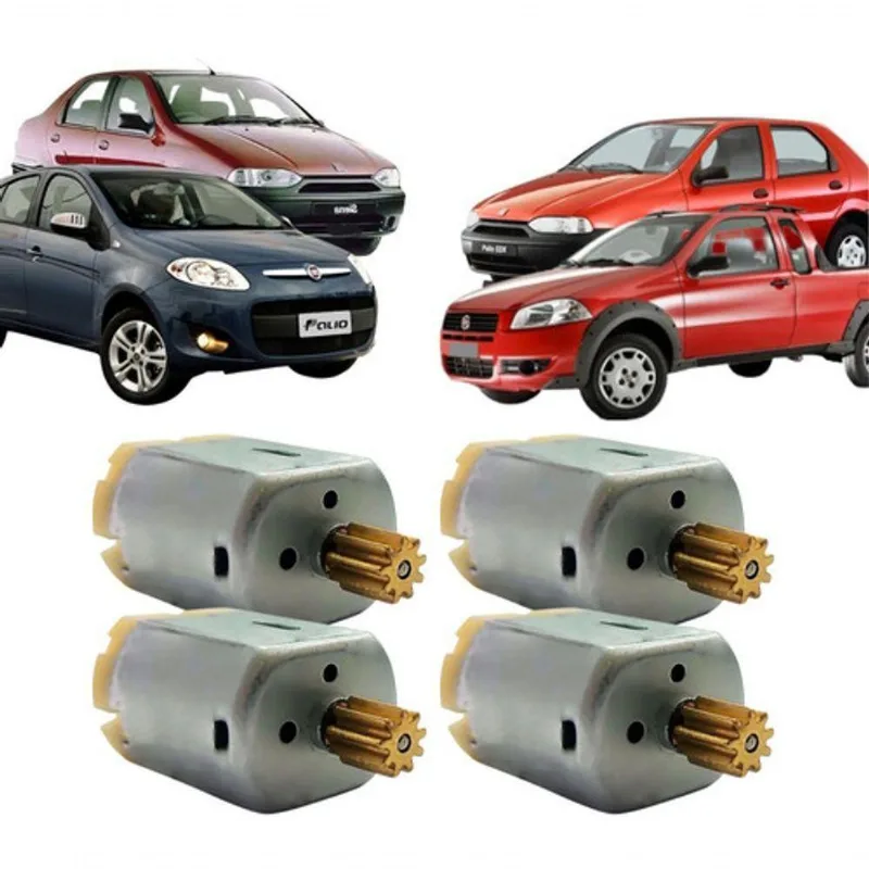 Kit 4 Micro Motor Da Trava Da Fechadura Elétrica F103 Para Palio Strada Siena Uno Doblo Idea