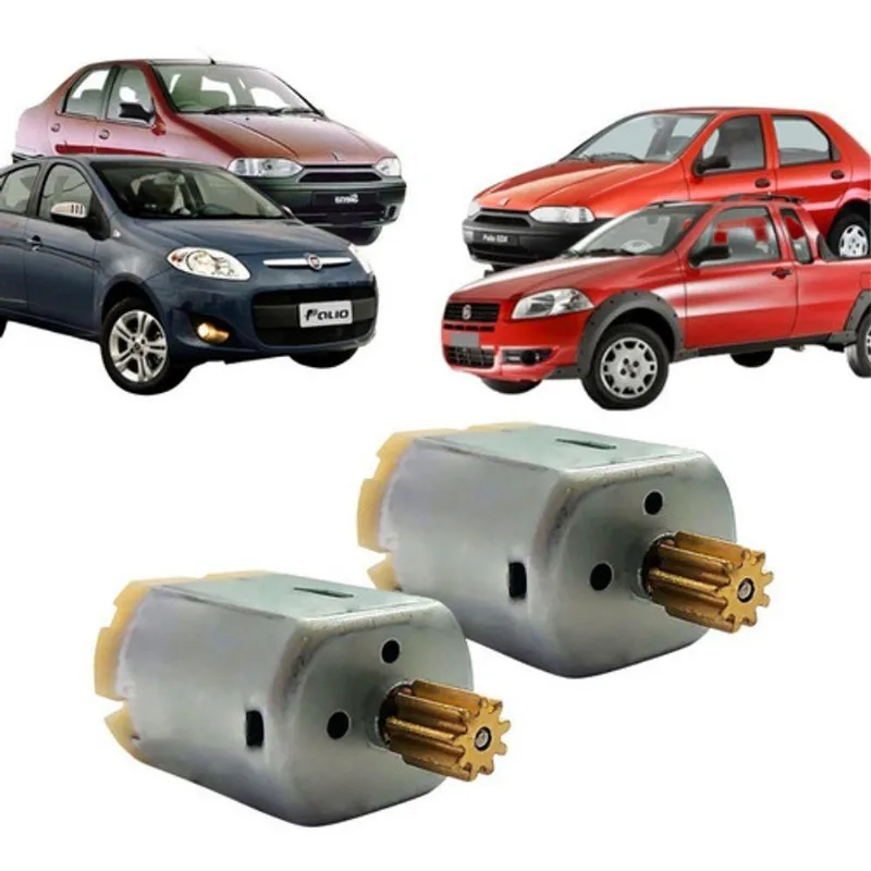 Kit 2 Micro Motor Para Trava Elétrica De Fechadura Palio G1 1996 A 2012 Compatível Grand Siena E Uno