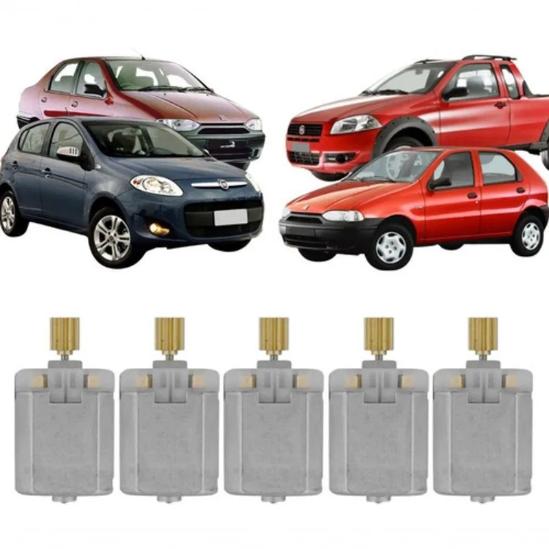 Kit 5 Micro Motor Para Trava Elétrica De Fechadura Modelo F103 Compatível Com Palio Grand Siena