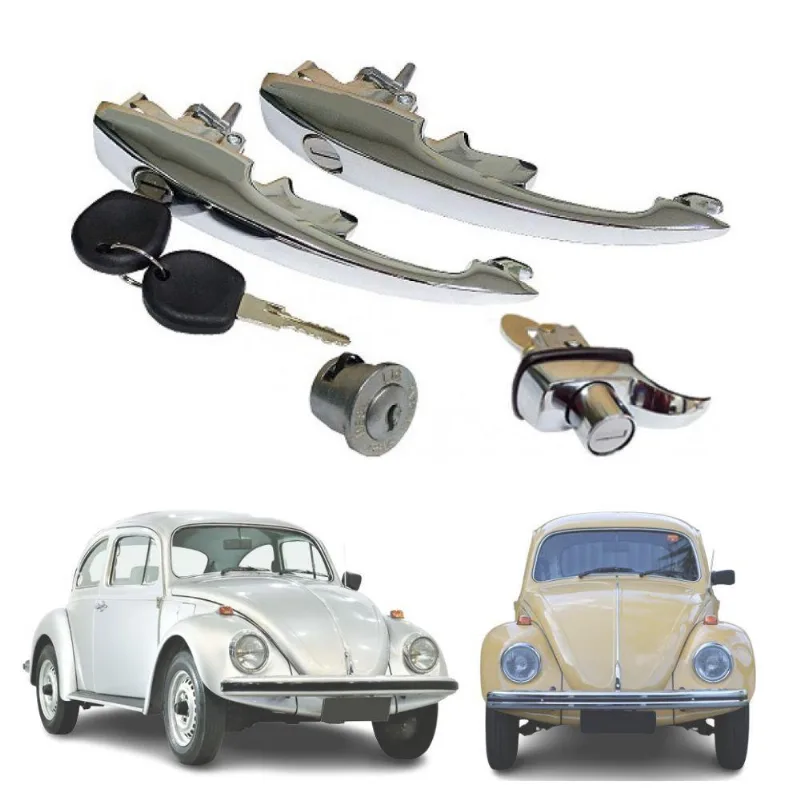 Kit Maçanetas Ext Porta Tampa Motor Fusca Após 78 4un