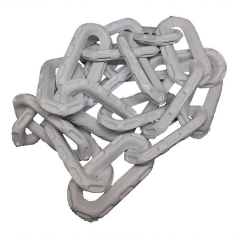 Corrente Plástica Para Sinalização F103 40 Metros Elo Pequeno Para Isolamento Branco Ferreira Mold