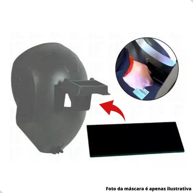 Lente Escura P/ Mascara De Solda Retangular Ton.10