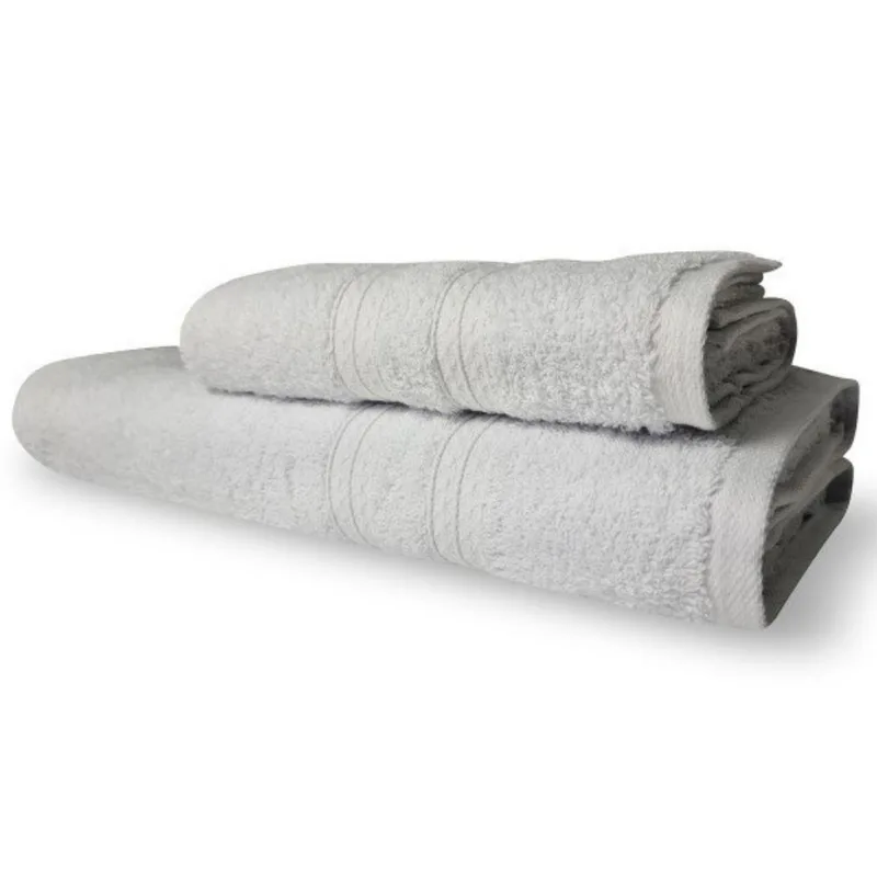 Jogo 2 Toalhas Itália Soft 1 Banho 1 Rosto Grossa 100% Algodão 430g-m - Branco Branco