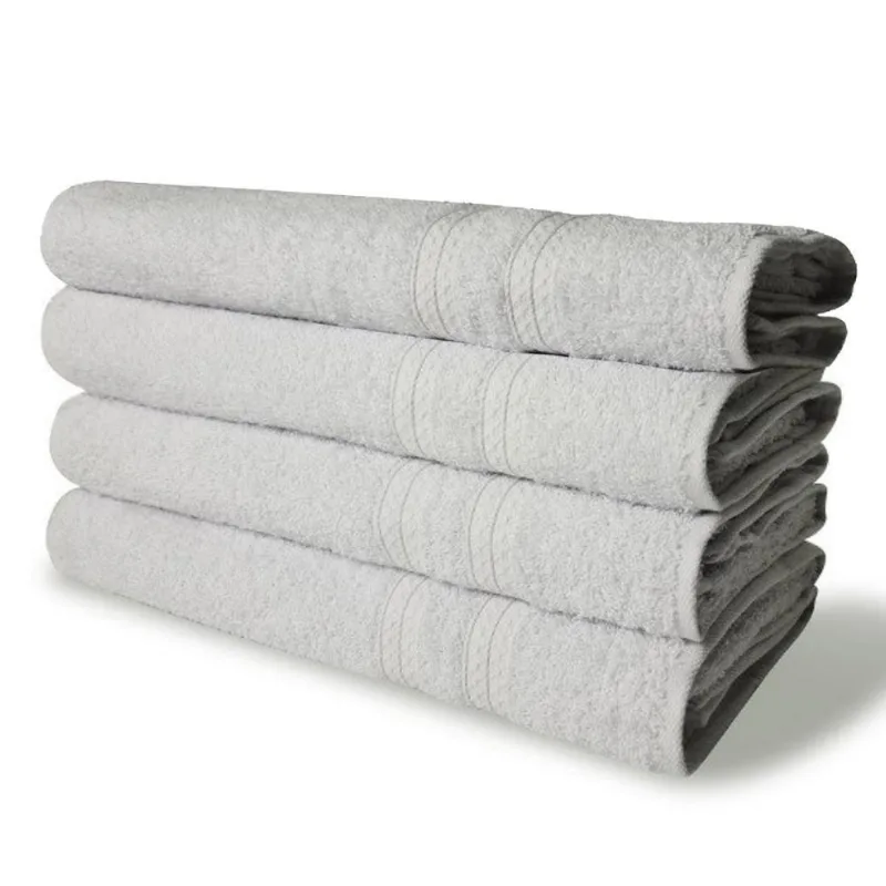 Kit Com 4 Toalhas De Banho 430g/m Grande Grossa 80x150cm Itália Soft - Branco