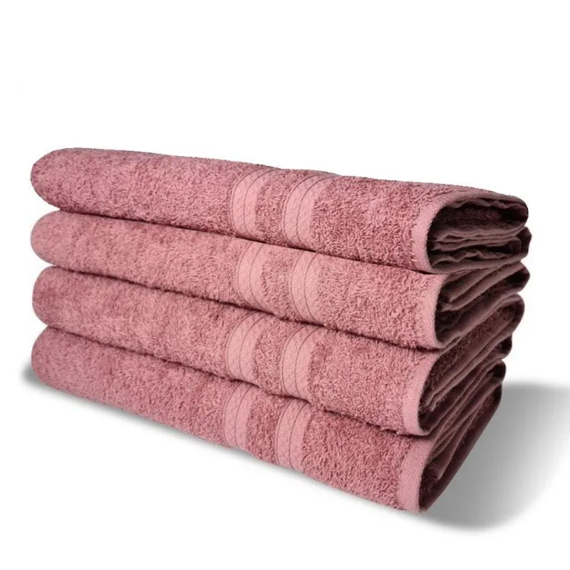 Kit Com 4 Toalhas De Banho 430g-m2 Grande Grossa 80x150cm Itália Soft - Rosê
