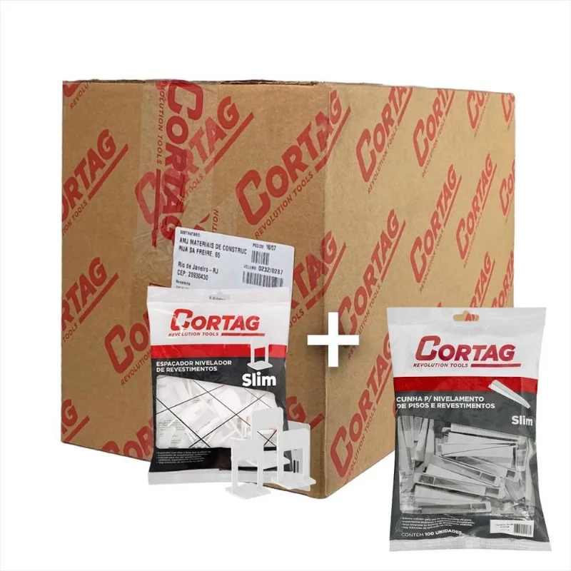 Nivelador Espaçador Revestimento Slim 2000 + 200 Cunhas