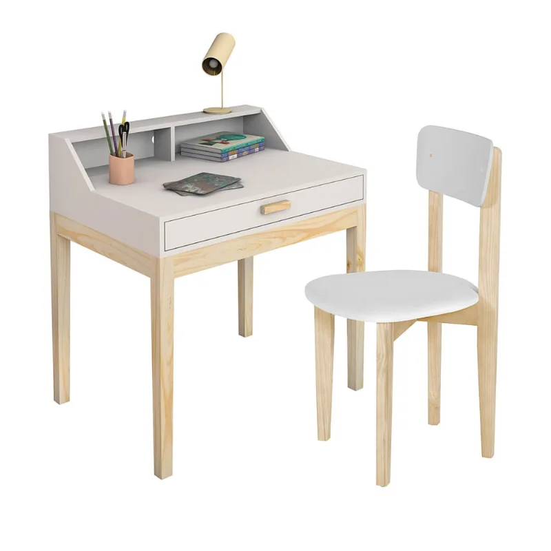 Conjunto Infantil Tarefa Mesinha Com Cadeira ModernaTeen Branco