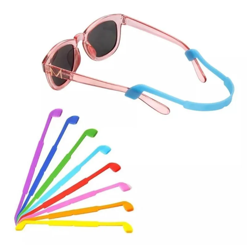 Cordinha Cordão Silicone Óculos Infantil Azul 01 Unidade