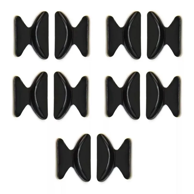 Plaqueta Adesiva Silicone Acetato Óculos Preta Gota 20 Pares