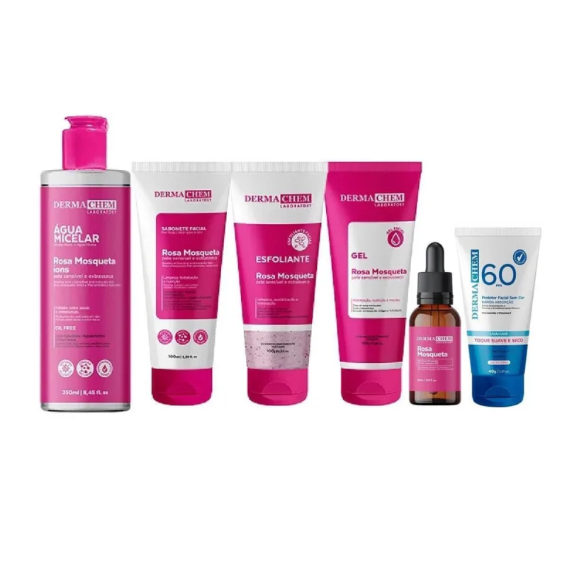 Kit Dermachem Skincare Rosa Mosqueta Protetor Solar Facial - Dermachem - Beleza E Perfumaria