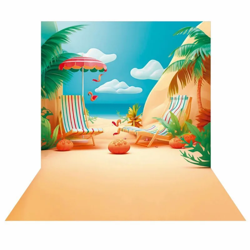 Fundo Fotográfico Cenário Praia Tecido 2,2M X1,5M F231