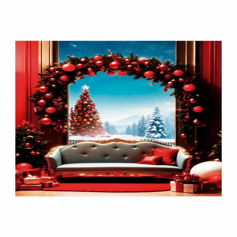 Fundo Fotográfico Natal Sofá em Tecido 2,20m x 1,50m F269