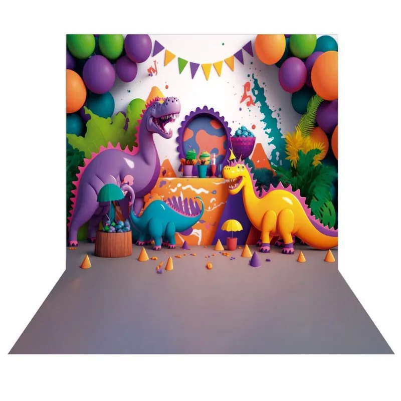 Fundo Fotográfico Dinossauro Tecido 2,20m X 1,50m - Prime