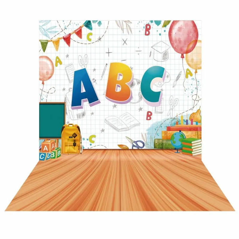 Fundo Fotográfico Cenário Abc Escola Tecido 2,20M X1,50M