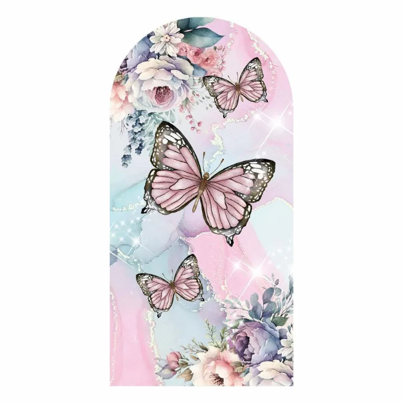 Painel Festa Decorativo Romano Borboleta 3D 200X100Cm