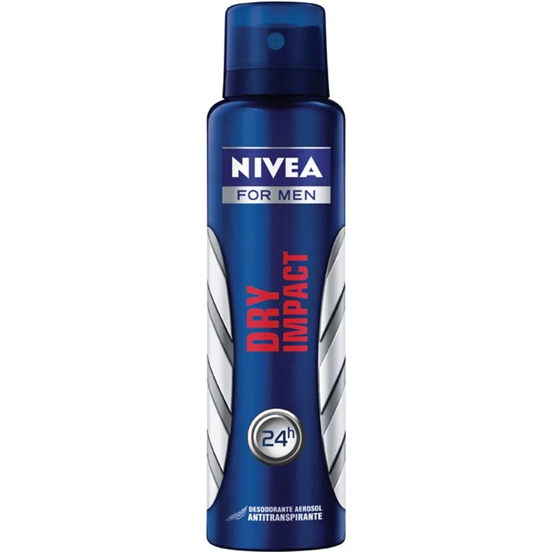 Antitranspirante Aerossol Nivea Men Dry Impact Plus 150ml - NIVEA - Higiene E Beleza