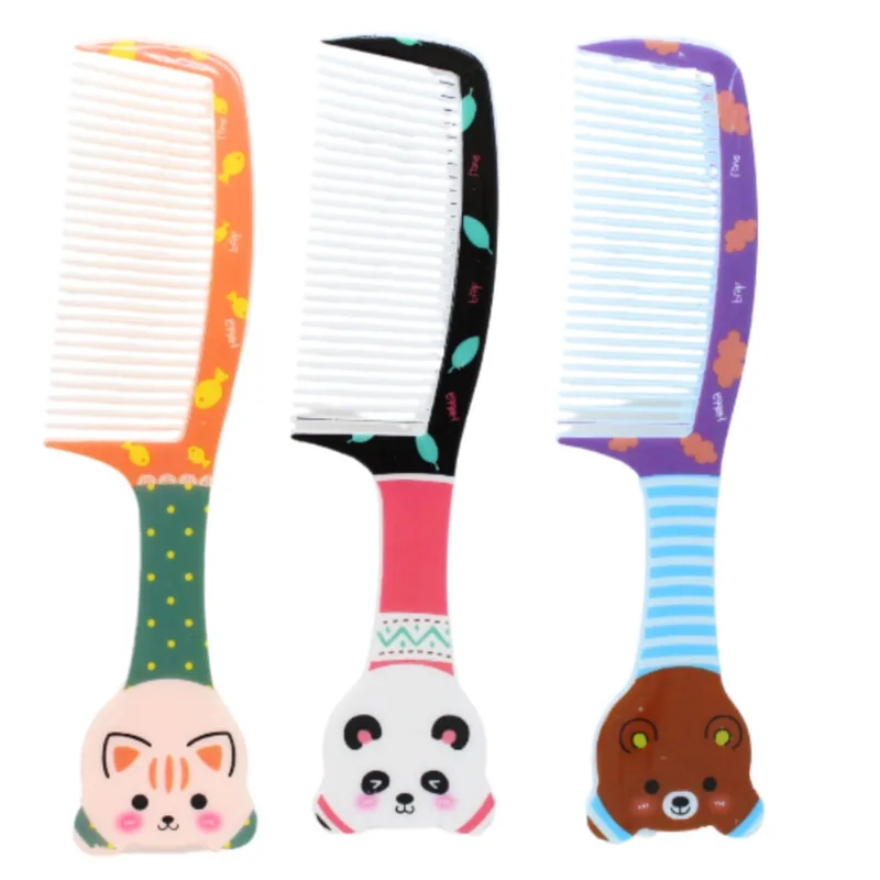 Kit 3 unds Pente Infantil Bichinhos Panda, Gato e Ursinho