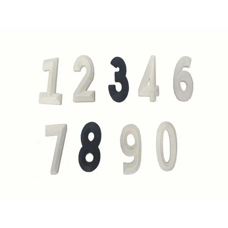 Numero 5 Em Abs Porta Sala Casa Vaga Garagem 7 X 3 Cm Branco