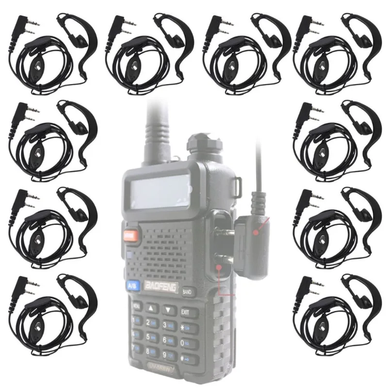Combo 10 Fone Microfone Para Radio Comunicador Baofeng 777s Uv5r