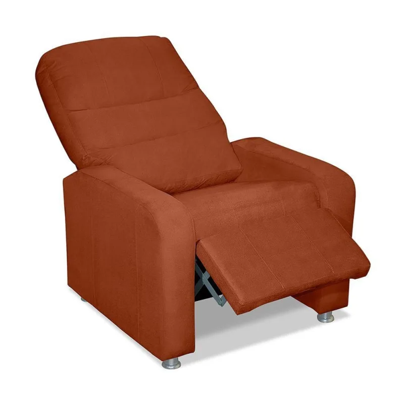 Poltrona Do Papai Poltrona Do Papai Reclinável Suede Terracota Sonho Das Poltronas - OUTRAS - Agro
