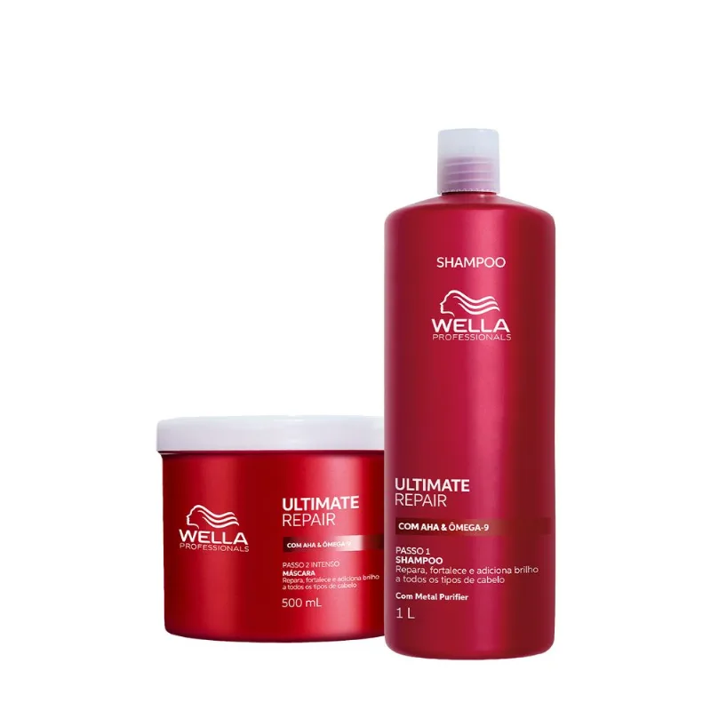 Kit Wella Ultimate Repair Shampoo Litro e Máscara (2 produtos)