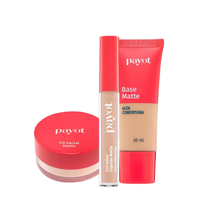 Kit Payot Alta Cobertura Cor 2 Base Corretivo e Pó Solto (3 produtos)