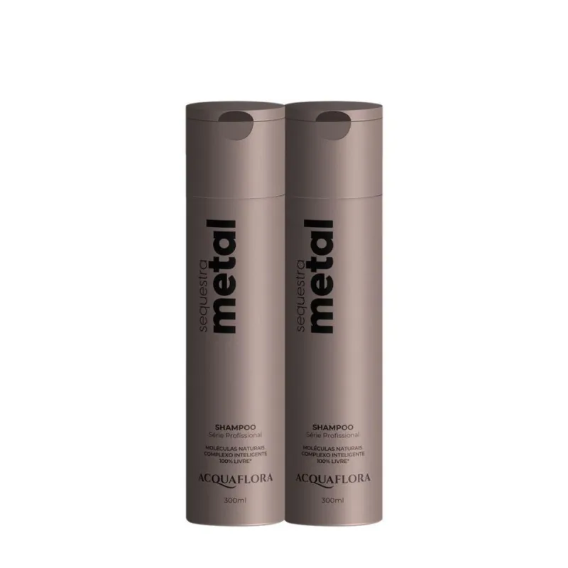 Kit Shampoo Sequestra Metal Higieniza Cabelos Após Coloração Multicolorido Acquaflora 300ML - Acquaflora - Agro
