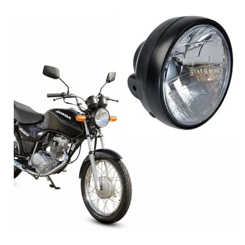 Farol Completo Honda Cg Titan 150 04 Bloco Ótico-Carcaça-Aro