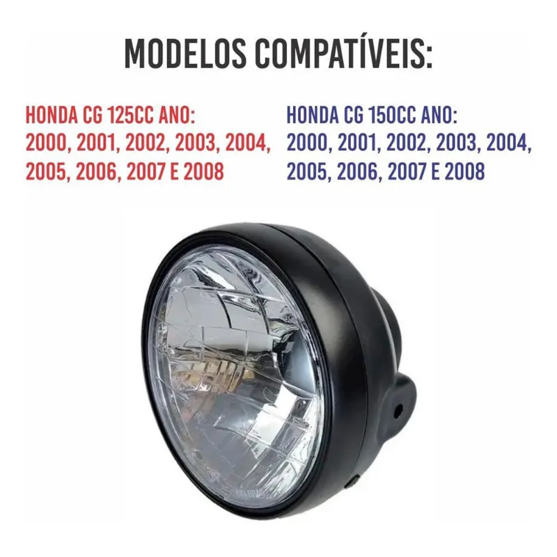 Farol Completo Cg Titan125 00/04 Fan 07 A 2013